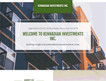 Tablet Screenshot of kennadianinvestments.com